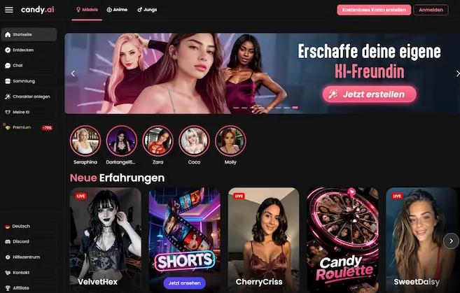 candy AI website